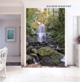 3D landscape glass painting, 2 sides, n2026-73