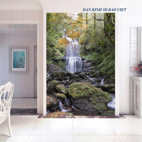 3D landscape glass painting, 2 sides, n2026-73