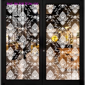 3d art glass decal white glass054