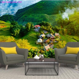 Wallpaper Living Room Beautiful Scenery Fi158 | Bao Viet wall murals