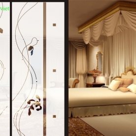 Decal dán kính nghệ thuật 3d glass122