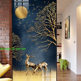 Tranh dán kính 3d 2 mặt k588