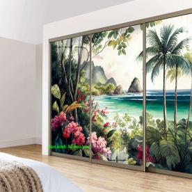 Tranh dán kính 3d 2 mặt phong cảnh n2003-333