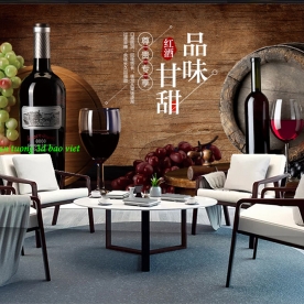 Tranh dán tường cho quán cafe n2003-338