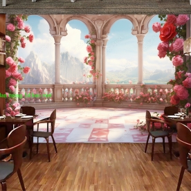 Tranh dán tường cho quán cafe n2003-355