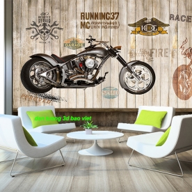 Tranh dán tường cho quán cafe fm621