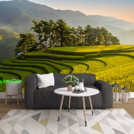 Tranh dán tường sông núi m122