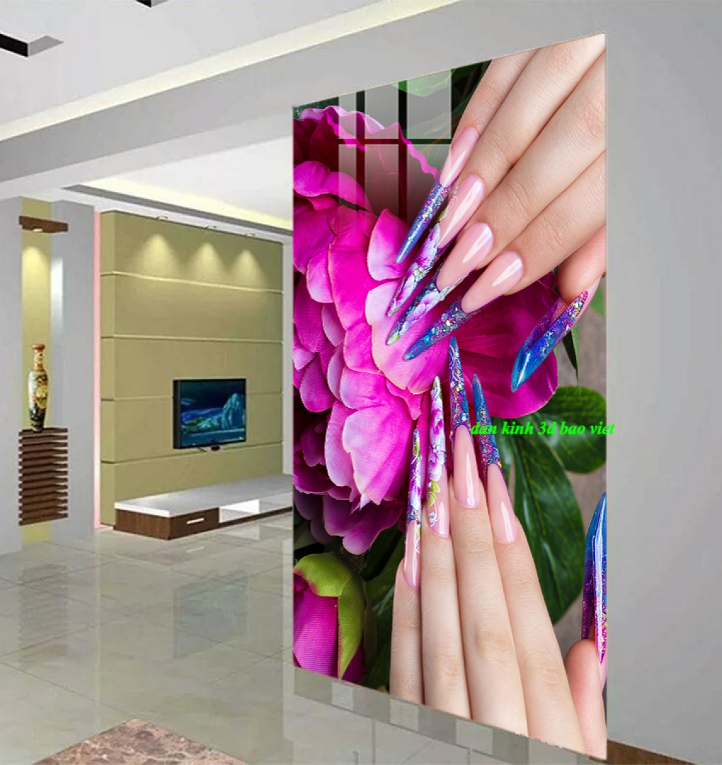 Decal dán kính cao cấp nails spa nails082