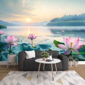 Giấy dán tường phòng khách phong cảnh sn2026-07