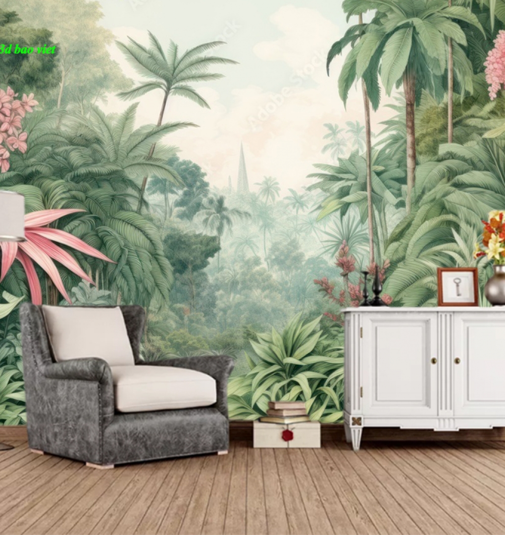 Giấy dán tường tropical n2026-24