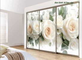 Tranh dán kính 3d 2 mặt hoa hồng sn2026-08