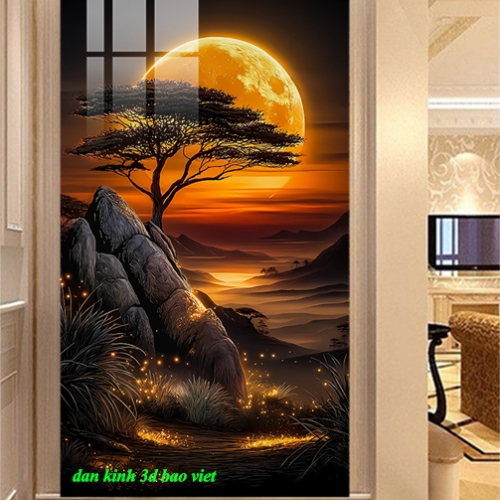 Tranh dán kính 3d 2 mặt k620