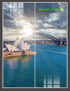 Tranh dán kính 3d 2 mặt kfm626