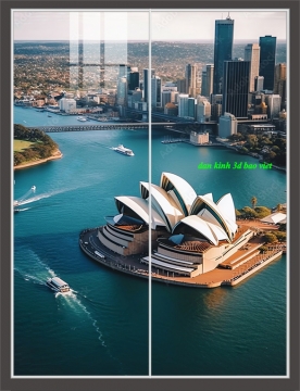 Tranh dán kính 3d 2 mặt phong cảnh n2026-21