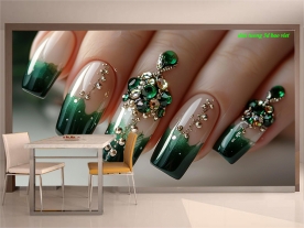 Tranh dán tường 3d nail spa nails083