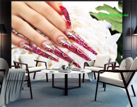 Tranh dán tường 3d nails spa se081