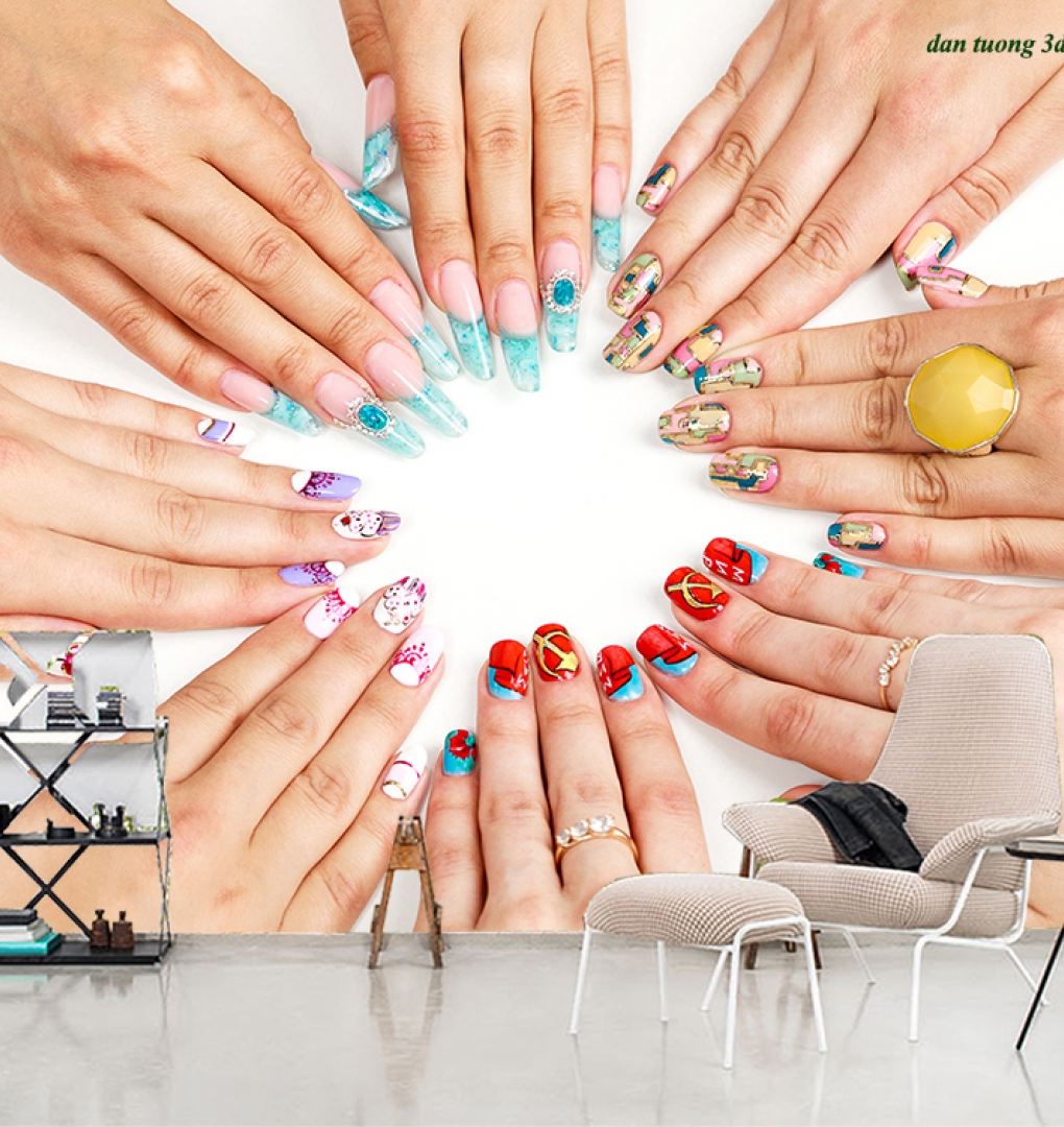 Tranh dán tường 3d nails084