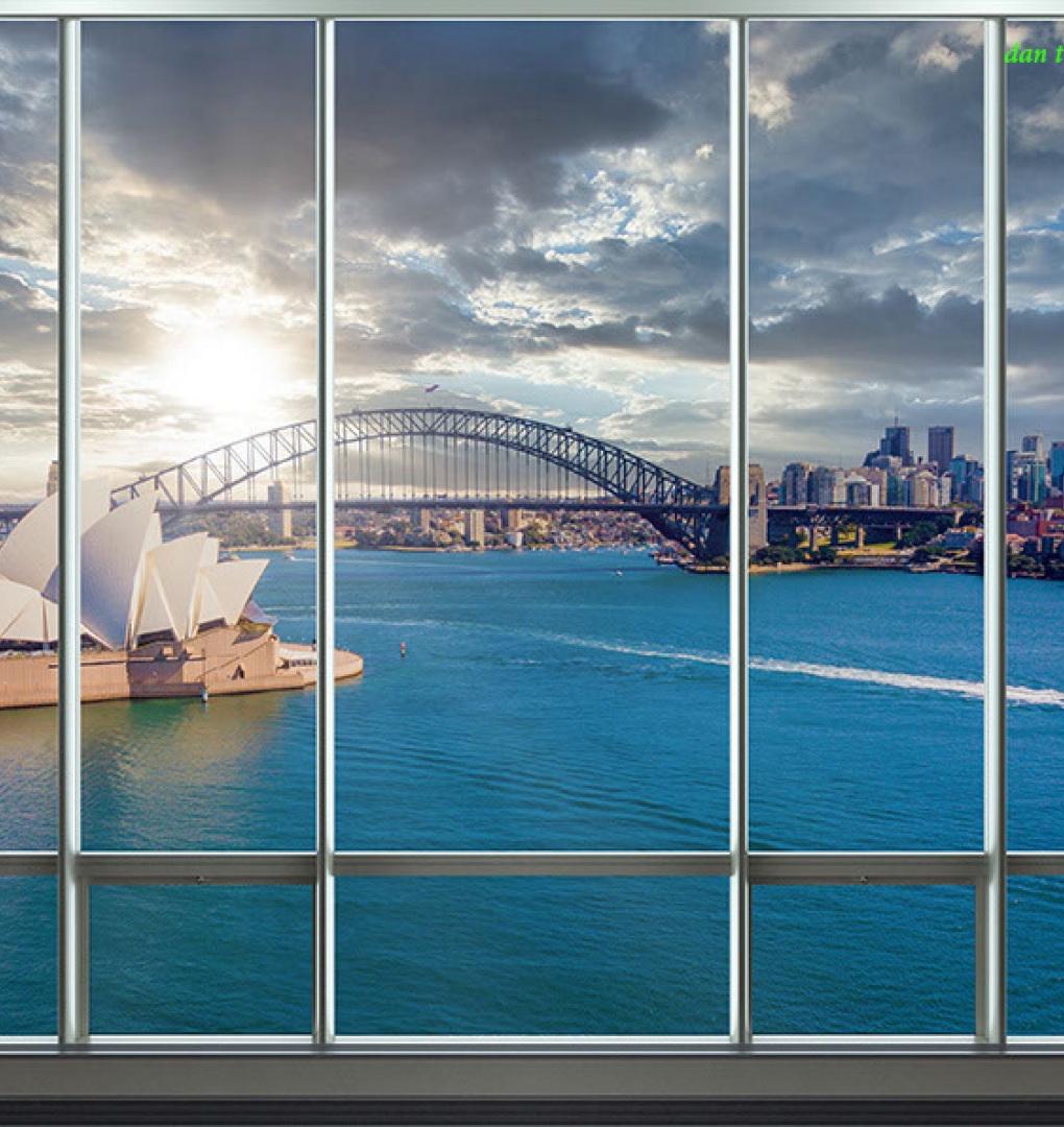 Tranh dán tường cảnh thành phố fm626