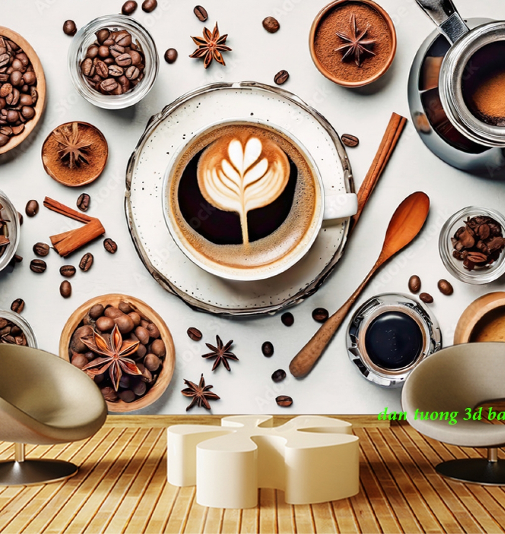 Tranh dán tường cho quán cafe n2026-30