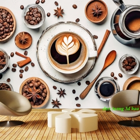 Tranh dán tường cho quán cafe n2026-30