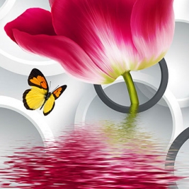 3D glass sticker k340