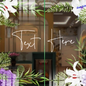 High-end 3d glass decal for spa nails se121