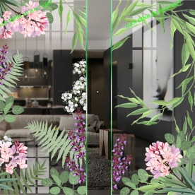 High quality transparent glass decal sticker se118