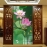 3d glass stickers with 2 sides of lotus k539