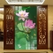 3d glass stickers with 2 sides of lotus k539