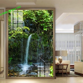 3d waterfall wall mural k538