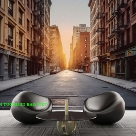 Tranh dán tường cảnh thành phố 3d n2003-227