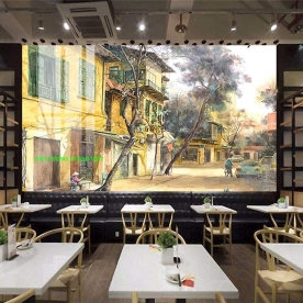 Tranh dán tường phố cổ hn n2003-221