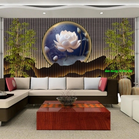 Giấy dán tường phòng khách đẹp 3d 261