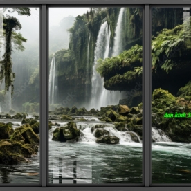 Tranh dán kính 3d 2 mặt phong cảnh n2004-462