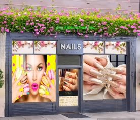 Decal dán kính cao cấp nails spa nails072