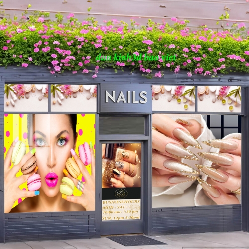 Decal dán kính cao cấp nails spa nails072