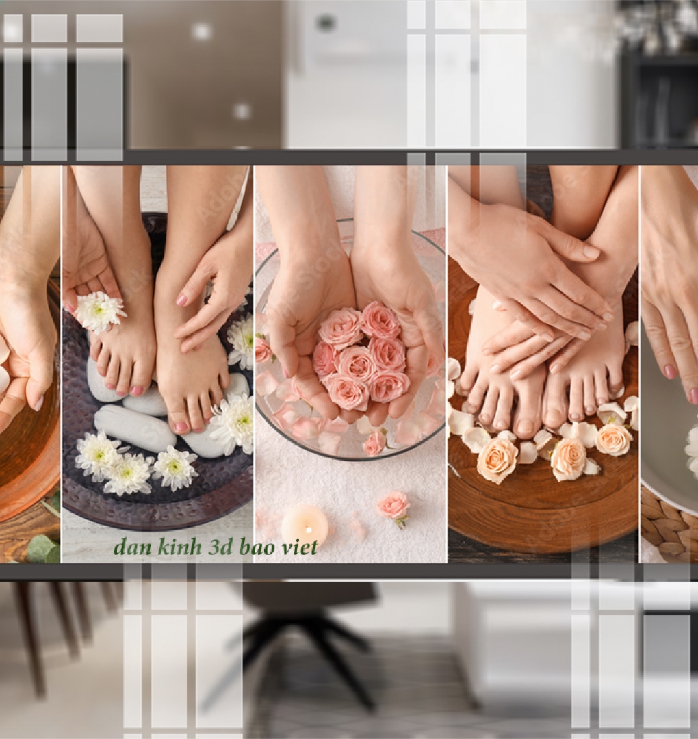 Decal dán kính cao cấp tiệm nails spa n2005-306