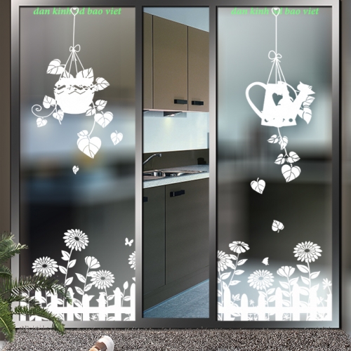 Decal dán kính nghệ thuật 3d glass175