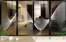 Decal dán kính nghệ thuật 3d trong suốt glass174
