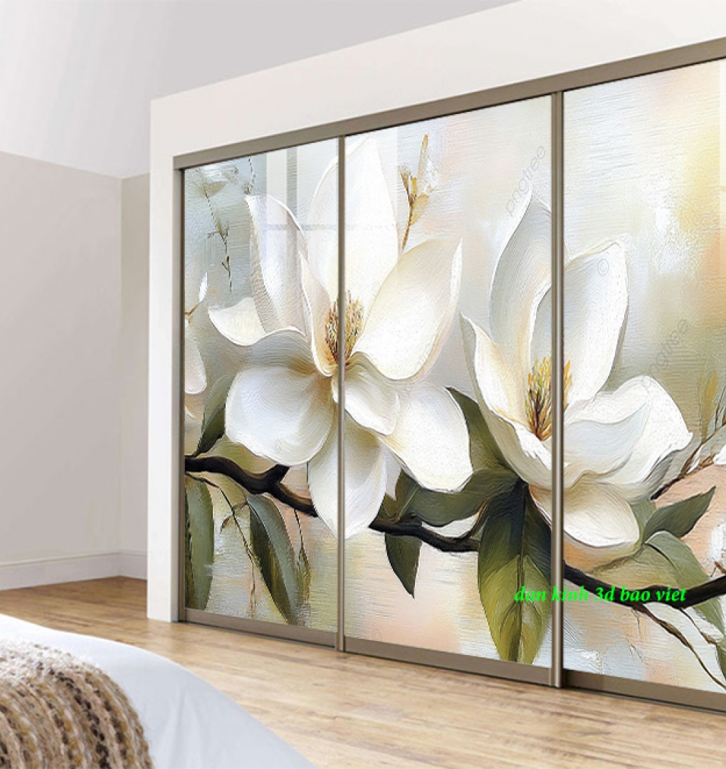 Tranh dán kính 3d 2 mặt kh399