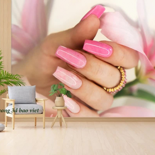 Tranh dán tường 3d nails spa n2005-312