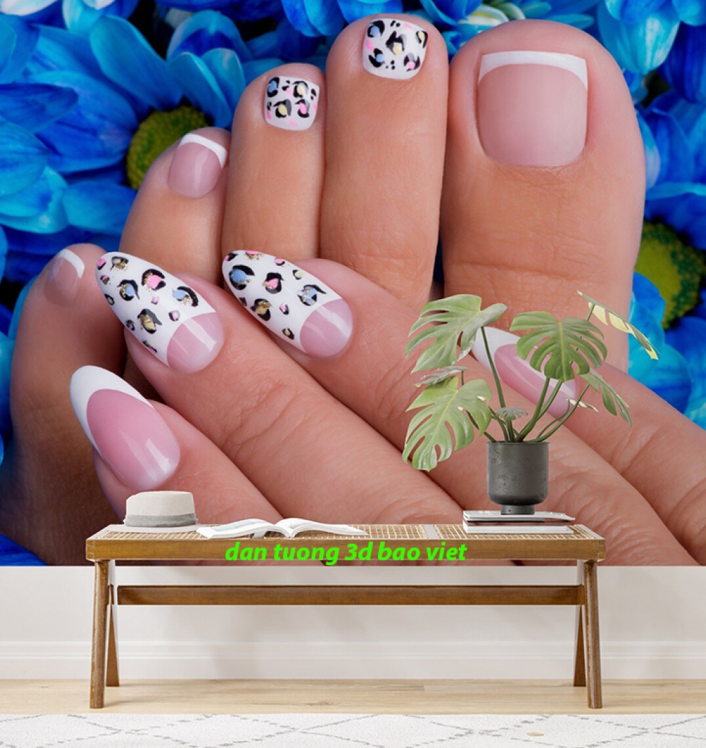 Tranh dán tường 3d nails spa n2005-319