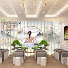 Tranh dán tường 3d tiệm nails spa n2005-305