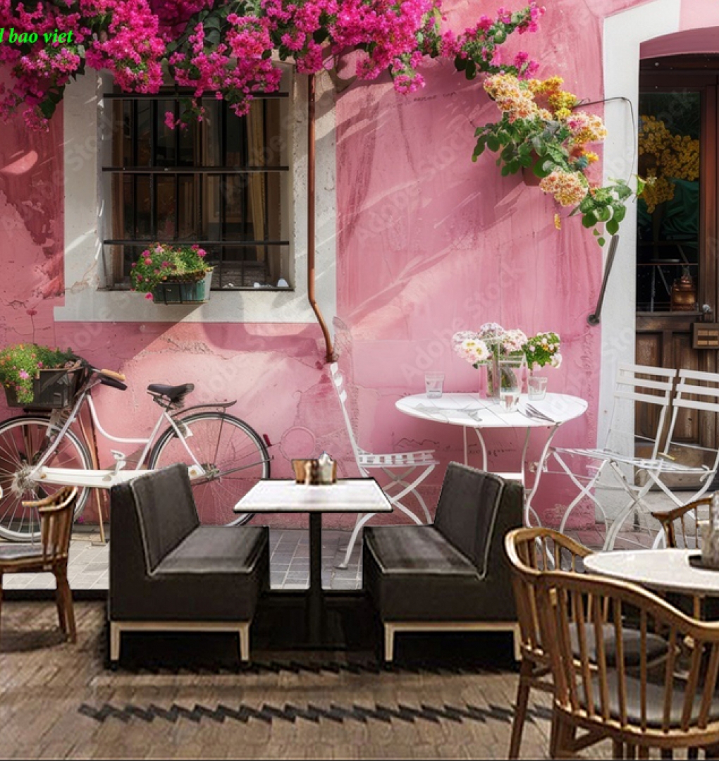 Tranh dán tường cho quán cafe n2005-315