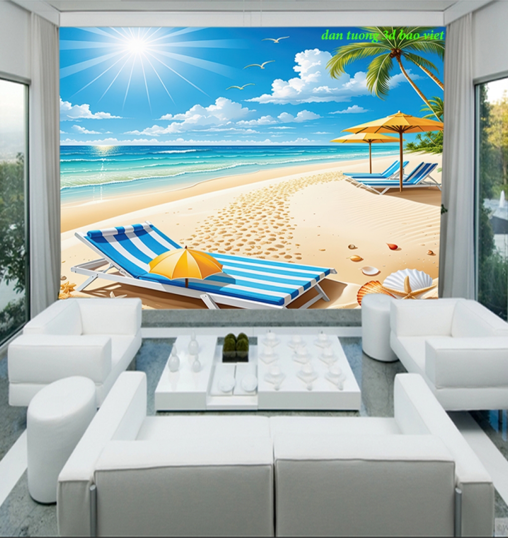 Tranh dán tường phong cảnh biển s311