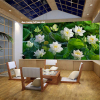 Giấy dán tường phòng khách hoa sen h408
