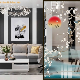 High quality double-sided glass decal se055