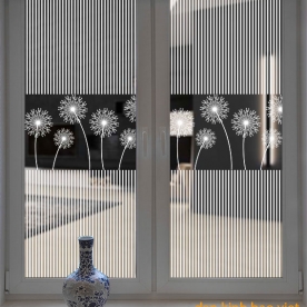 White glass decal glasses037