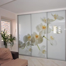 Me329 double-sided orchid glass painting