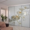 Me329 double-sided orchid glass painting